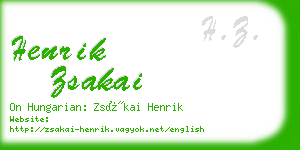 henrik zsakai business card